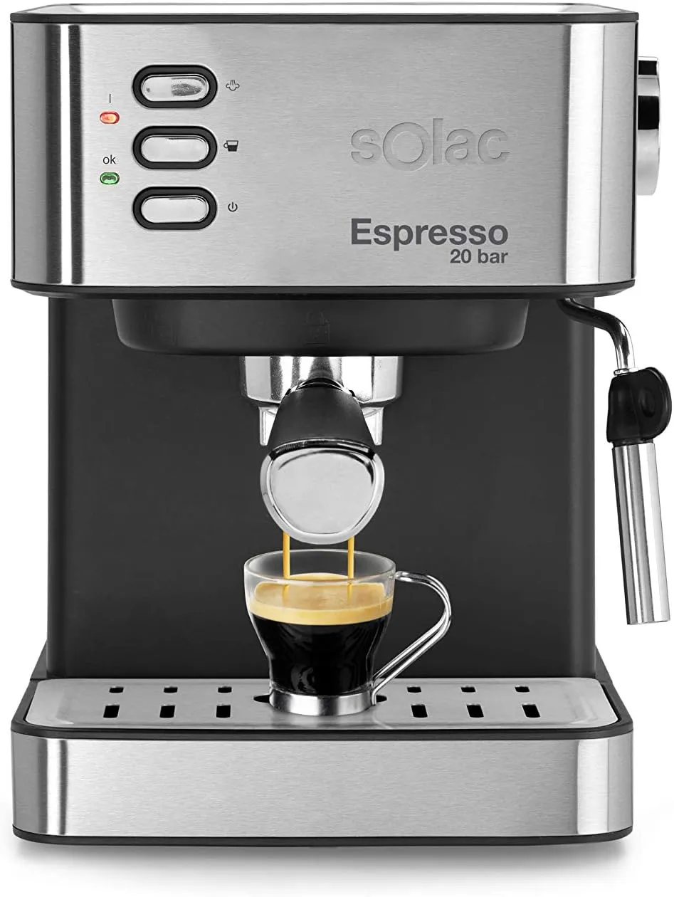 Cafetera Espresso SOLAC CE4481 Espresso 20 Bar Gris